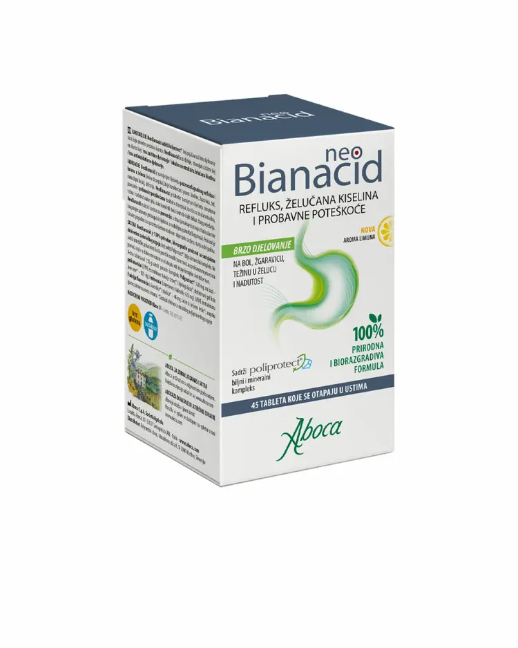 Aboca NeoBianacid Lemon Flavour, 45 tableta