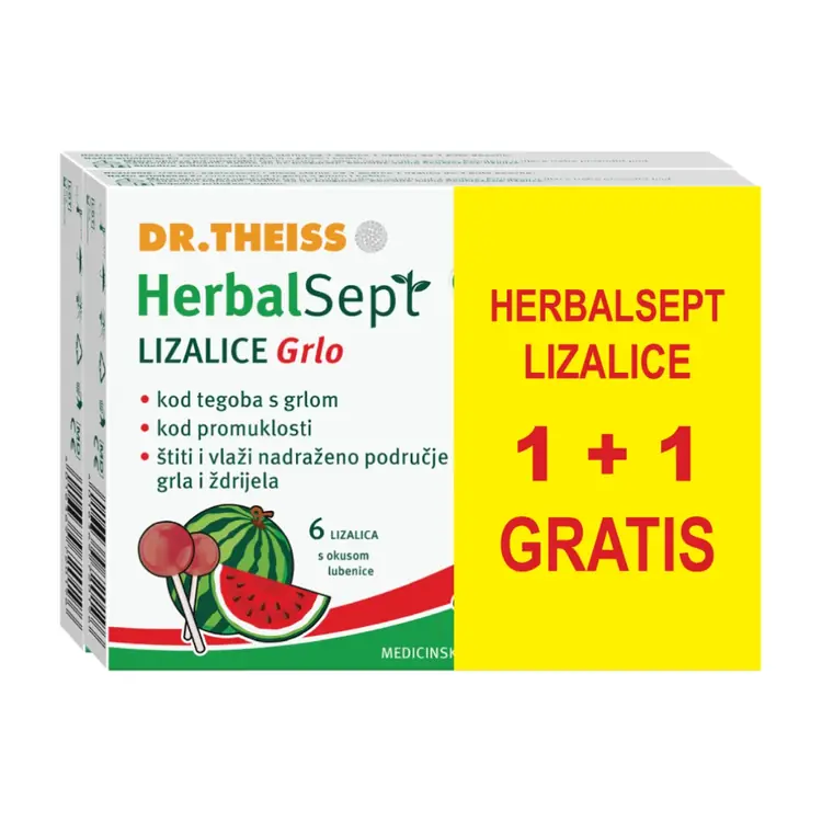 HerbalSept Kids lizalice GRLO – okus lubenica 1+1