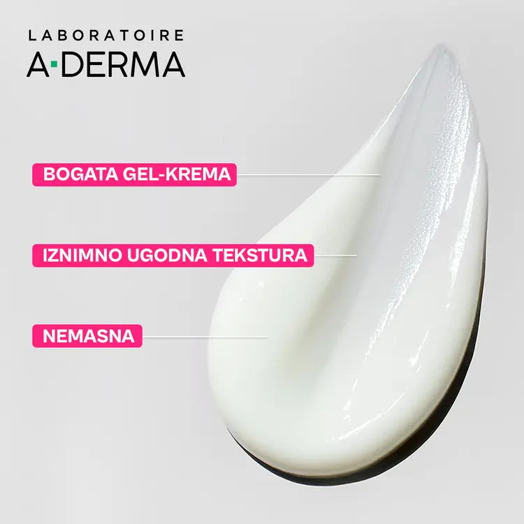 A-Derma Exomega umirujuća gel-krema za lice, 40 ml