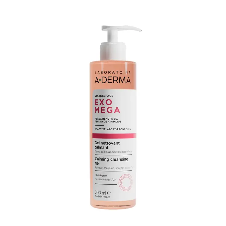 A-Derma Exomega umirujući gel za čišćenje lica, 200 ml