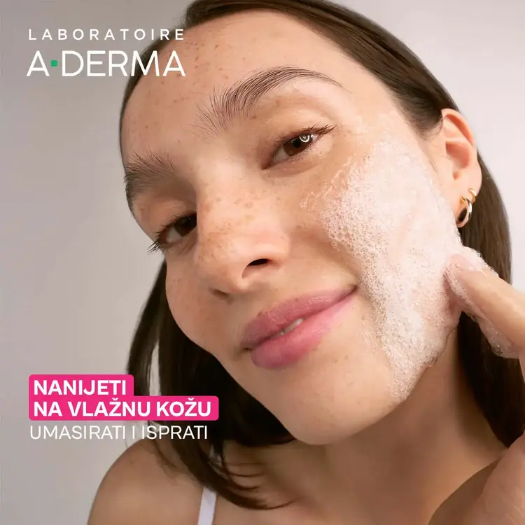A-Derma Exomega umirujući gel za čišćenje lica, 200 ml