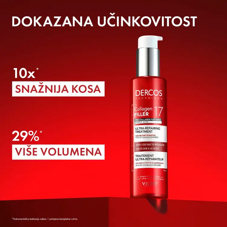 Vichy Dercos Collagen 17 Filler Ultra-obnavljajući tretman, 150 ml