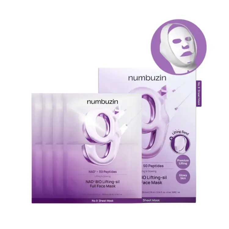 Numbuzin No.9 NAD+ BIO Lifting-sil Full Face Mask, 4 komada