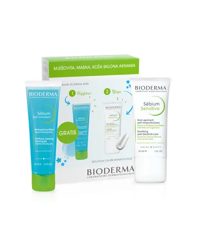 Bioderma Sebium Sensitive, 30 ml + Sebium Gel, 40 ml