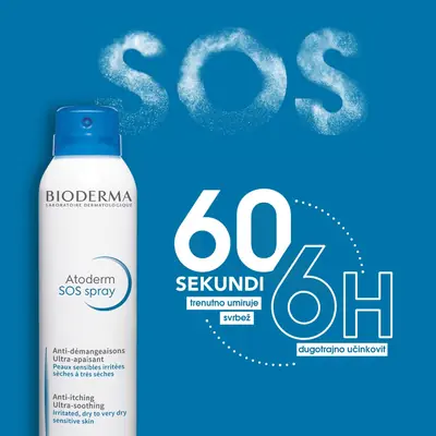 Bioderma Atoderm SOS sprej za kožu protiv svrbeža, 200 ml raspršivač