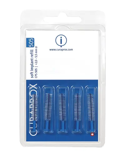 Međuzubna-interdentalna četkica za zube CPS 505 Soft Implant 5 međuzubnih četkica Curaprox CPS Soft Implant