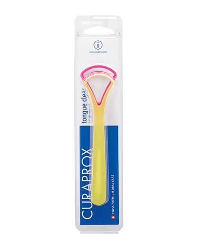 Curaprox strugač jezika CTC 203 1 strugač jezika Curaprox CTC 201  - jednostrukim lukom i 1 strugač jezika Curaprox CTC 202 –  s dvostrukim lukom