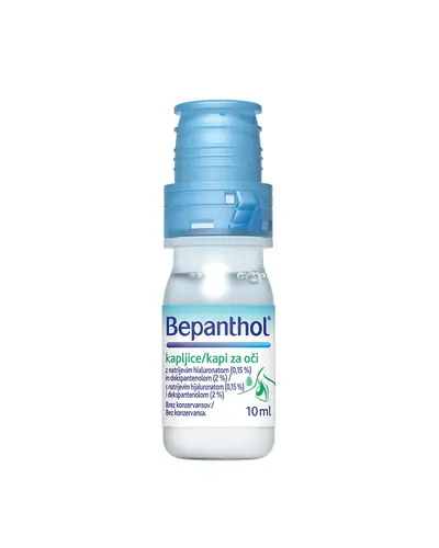 bepanthol kapi za vlažnost, njegu i smirivanje suhih očiju,  10 ml vanjsko pakiranje