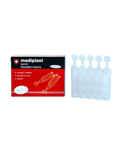 Mediplast fiziološka otopina 5x5 ml ampule