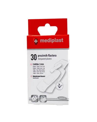 Mediplast prozirni flasteri 30 flastera