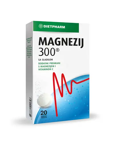 Dietpharm Magnezij 300 20 šumećih tableta
