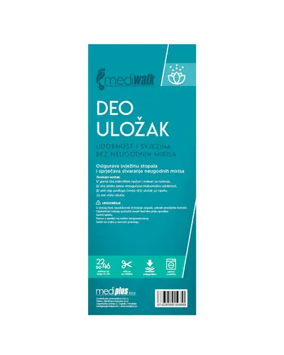 Mediwalk ulošci za stopala Deo , par. Udobnost i svježina bez neugodnih mirisa.