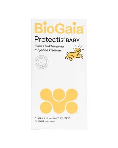 BioGaia Protectis Baby kapi s Lactobacillus reuteri, za normalnu probavu, s kapaljkom za lako i precizno doziranje, 5ml