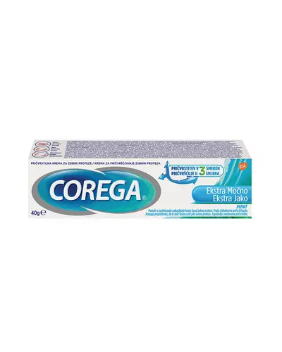 Corega Ekstra Jako krema za pričvršćivanje zubnih proteza, 40 g
