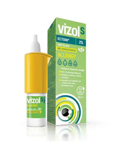 Vizol S Allergy kapi za oči za ublažavanje simptoma alergija,10 ml