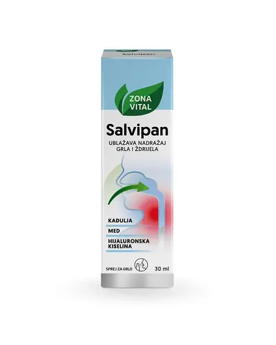 Zona Vital Salvipan sprej za ublažavanje nadražaja grla i ždrijela, 30 ml Zona Vital Salvipan sprej za ublažavanje nadražaja grla i ždrijela, 30 ml