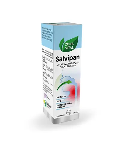 Zona Vital Salvipan sprej za ublažavanje nadražaja grla i ždrijela, 30 ml Zona Vital Salvipan sprej za ublažavanje nadražaja grla i ždrijela, 30 ml