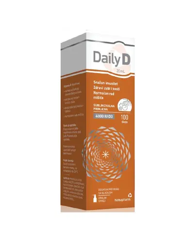 Daily D oralni sprej za imunitet, zube, kosti i normalan rad mišića