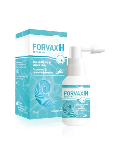 ForVax H sprej za uho suši i odstranjuje vodu iz uha i prevenira upale vanjskog uha, 15 ml