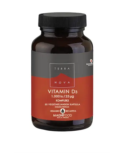 TERRANOVA
Vitamin D3 1000 IU (25 µg), kompleks 50 kapsula