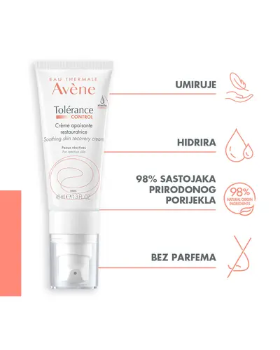 Eau Thermale Avène Tolernace Control Umirujuća krema za oporavak kože 40 ml tuba