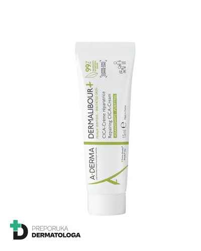 A-Derma Dermalibour+ obnavljajuća CICA-krema, 15 ml