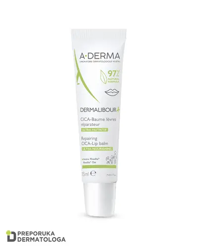 A-Derma Dermalibour+ obnavljajući CICA-balzam za usne