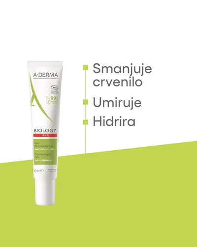 A-Derma Biology AR dermatološka njega protiv crvenila 40 ml tuba