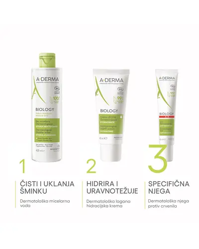 A-Derma Biology AR dermatološka njega protiv crvenila 40 ml tuba