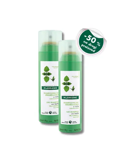 Klorane suhi šampon s koprivom DUO