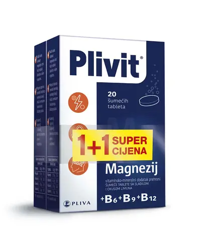 Plivit Magnezij šumeće tbl. 1+1 promo 40 šumećih tableta
