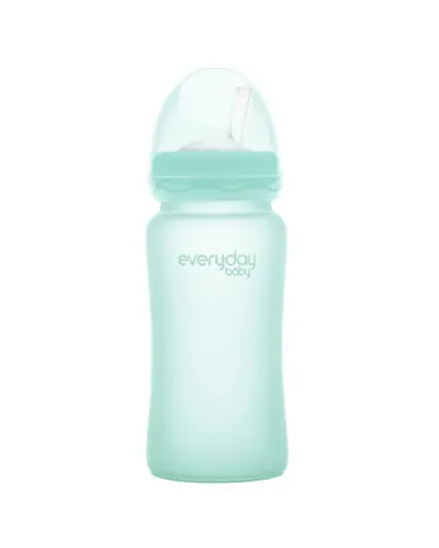 Everyday baby staklena bočica sa slamkom 240ml, mint 1 komad