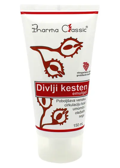 Pharma Classic Divlji kesten emulgel za bolju cirkulaciju kod umornih i otežalih nogu, 150 ml