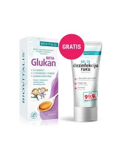 Biovitalis Beta glukan + gel za dezinfekciju ruku GRATIS-0