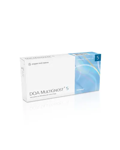 DOA Multignost 5 test panel za otkrivanje 5 vrsta droga, 1 kom