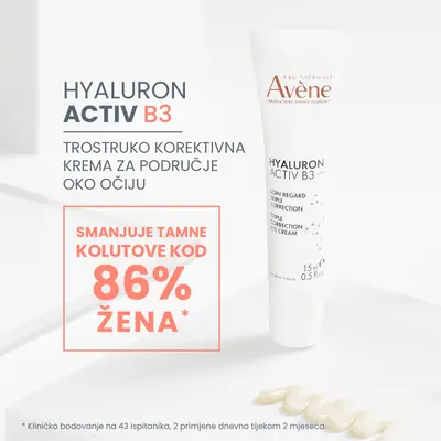 Eau Thermale Avène Hyaluron Activ B3 Trostruko korektivna krema za područje oko očiju 15 ml tuba