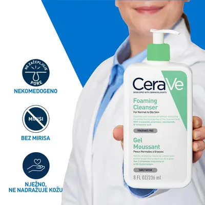 CeraVe pjenušavi gel za čišćenje, boca od 1000 ml sa pumpicom