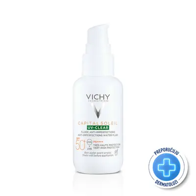 Vichy Capital Soleil UV-Clear Fluid protiv nepravilnosti SPF50+ 40 ml