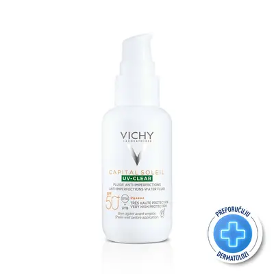 Vichy Capital Soleil UV-Clear Fluid protiv nepravilnosti SPF50+ 40 ml