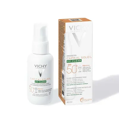 Vichy Capital Soleil UV-Clear Fluid protiv nepravilnosti SPF50+ 40 ml