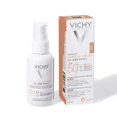 Vichy Capital Soleil UV-Age Daily Tonirani Vodeni fluid protiv fotostarenja SPF50+ 40 ml
