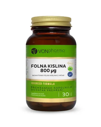 VONpharma FOLNA KISELINA 800 MCG 30 kapsula