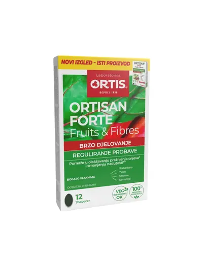 Ortisan forte tablete za reguliranje probave, 12 tableta