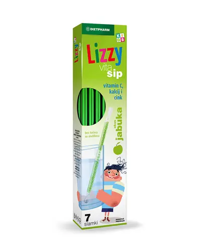 Dietpharm Lizzy vita sip kids vitamin C, kalcij i cink 7 slamki