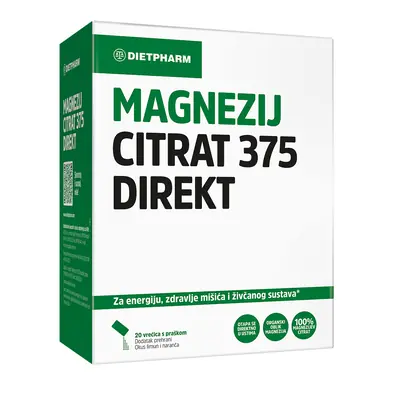 Dietpharm Magnezij citrat 375 direkt, prašak, 20 vrećica