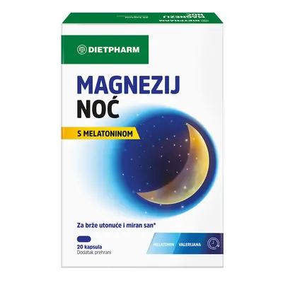 Dietpharm Magnezij noć  dodatak prehrani, 20 kapsula