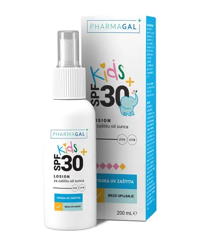 Pharmagal Losion za zaštitu od sunca SPF 30 KIDS 200 ml losiona u boci