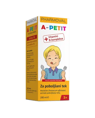 Pharmoval A-petit tekući dodatak prehrani za bolji tek, 200 ml