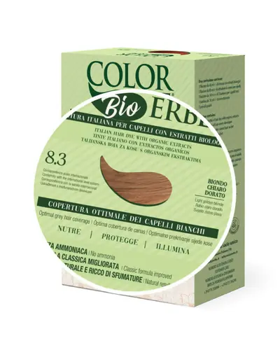 Color Erbe BIO boja za kosu, nijansa 8.3 (svijetlo zlatno plava) 1 kom