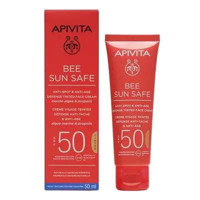 Apivita Bee sun Safe Tonirana Krema za lice protiv mrlja i starenja SPF 50 50ml